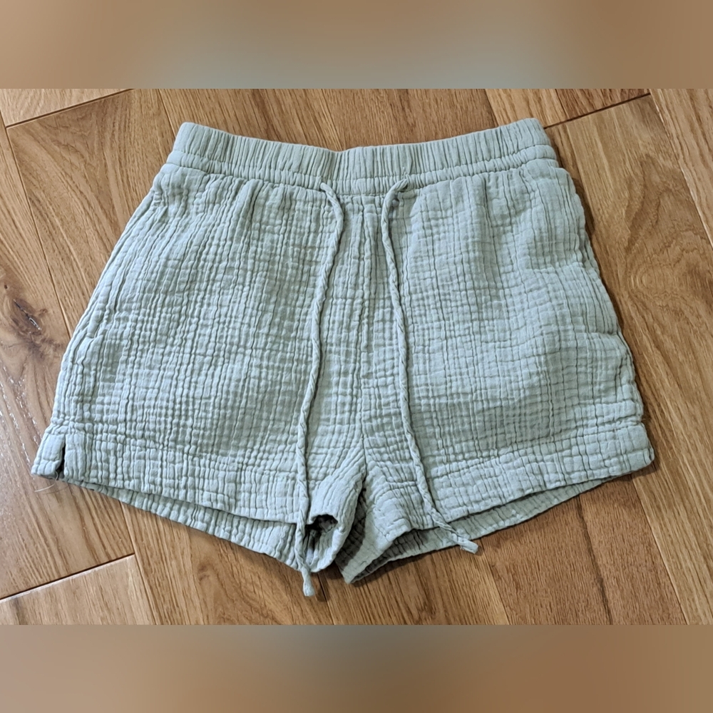H&M Light Sage Green Gauze Shorts